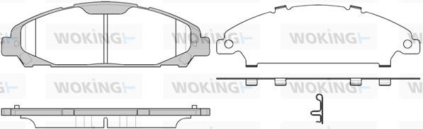 Woking P17203.00 Brake Pad Set, disc brake P1720300: Buy near me in Poland at 2407.PL - Good price!