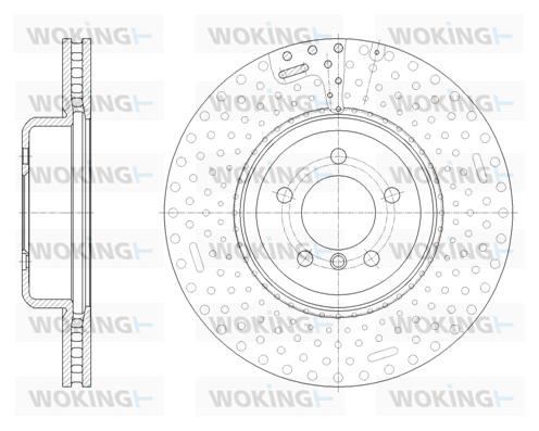 Woking D61651.10 Front brake disc ventilated D6165110: Buy near me at 2407.PL in Poland at an Affordable price!