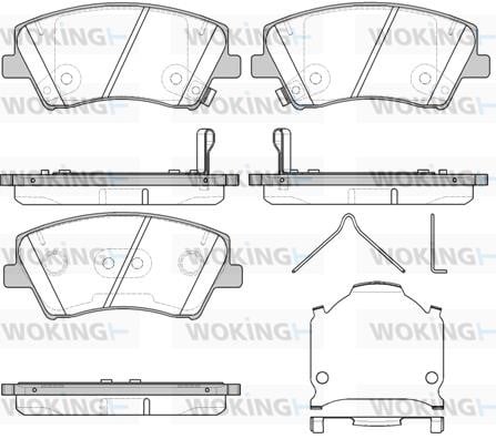 Woking P1512304 Brake Pad Set, disc brake P1512304: Buy near me in Poland at 2407.PL - Good price!