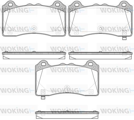 Woking P16363.02 Front disc brake pads, set P1636302: Buy near me in Poland at 2407.PL - Good price!