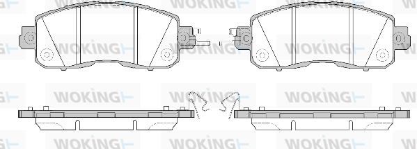 Woking P14173.04 Front disc brake pads, set P1417304: Buy near me in Poland at 2407.PL - Good price!