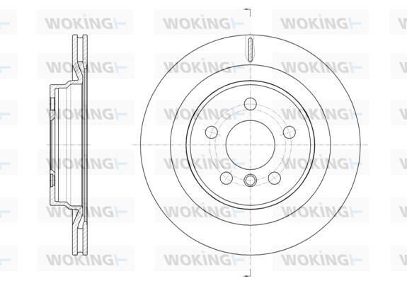 Woking D6163210 Rear ventilated brake disc D6163210: Buy near me in Poland at 2407.PL - Good price!