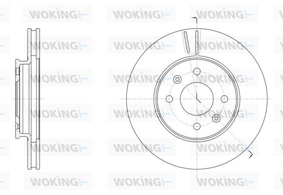 Woking D61784.10 Тормозной диск передний вентилируемый D6178410: Отличная цена - Купить в Польше на 2407.PL!