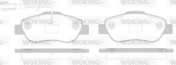 Woking P10003.02 Front disc brake pads, set P1000302: Buy near me in Poland at 2407.PL - Good price!