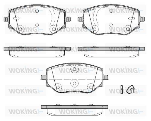 Woking P19873.00 Brake Pad Set, disc brake P1987300: Buy near me in Poland at 2407.PL - Good price!