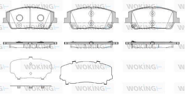 Woking P19803.02 Brake Pad Set, disc brake P1980302: Buy near me in Poland at 2407.PL - Good price!