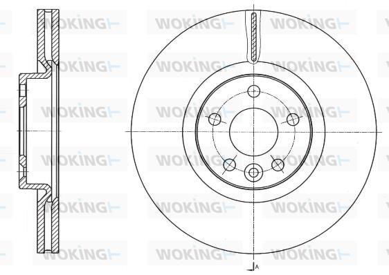 Woking D61764.10 Тормозной диск передний вентилируемый D6176410: Купить в Польше - Отличная цена на 2407.PL!