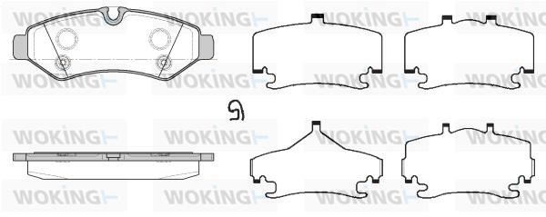 Woking P19673.00 Brake Pad Set, disc brake P1967300: Buy near me in Poland at 2407.PL - Good price!