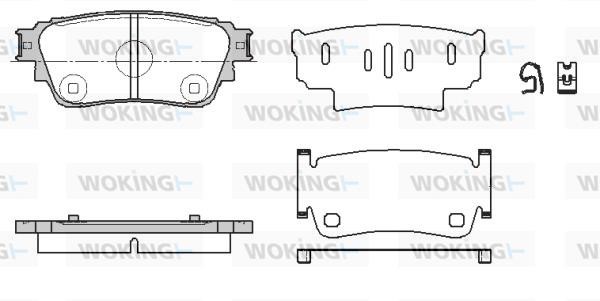Woking P19613.00 Brake Pad Set, disc brake P1961300: Buy near me in Poland at 2407.PL - Good price!