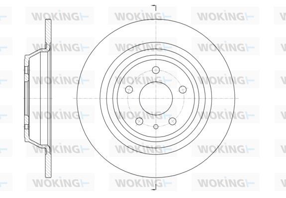 Woking D6160600 Тормозной диск задний невентилируемый D6160600: Отличная цена - Купить в Польше на 2407.PL!