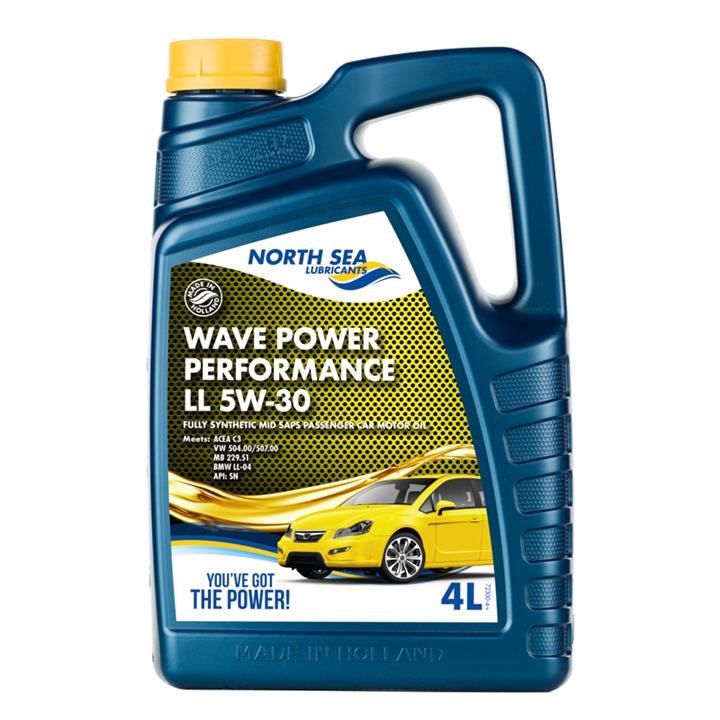 North Sea Lubricants 72300/4 Engine oil North Sea Lubricants WAVE POWER PERFORMANCE LL 5W-30, 4L 723004: Buy near me in Poland at 2407.PL - Good price!