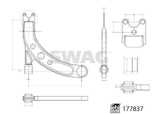 SWAG 33 10 4323 Track Control Arm 33104323: Buy near me in Poland at 2407.PL - Good price!