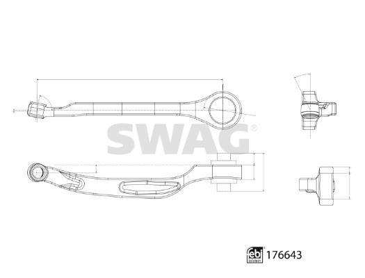 SWAG 33 10 3655 Track Control Arm 33103655: Buy near me in Poland at 2407.PL - Good price!