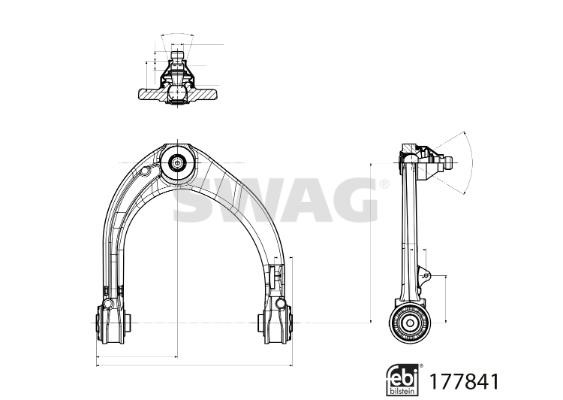 SWAG 33 10 4327 Track Control Arm 33104327: Buy near me at 2407.PL in Poland at an Affordable price!
