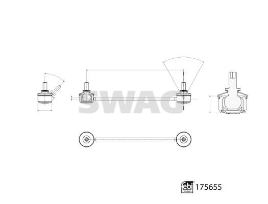 SWAG 33 10 3003 Стойка стабилизатора 33103003: Отличная цена - Купить в Польше на 2407.PL!
