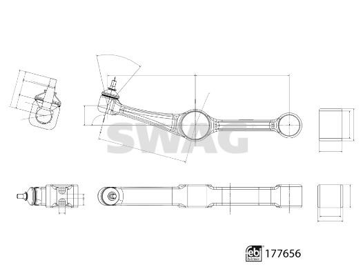 SWAG 33 10 4238 Track Control Arm 33104238: Buy near me in Poland at 2407.PL - Good price!