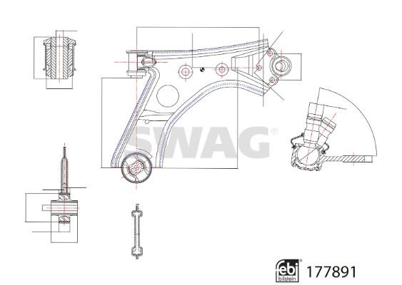SWAG 33 10 4354 Track Control Arm 33104354: Buy near me in Poland at 2407.PL - Good price!