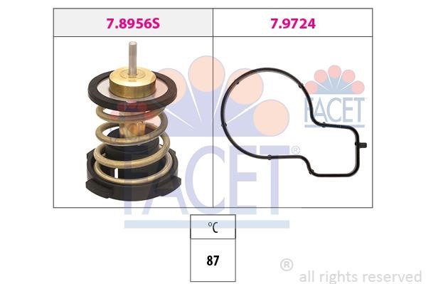 Facet 7.8956 Thermostat, coolant 78956: Buy near me in Poland at 2407.PL - Good price!