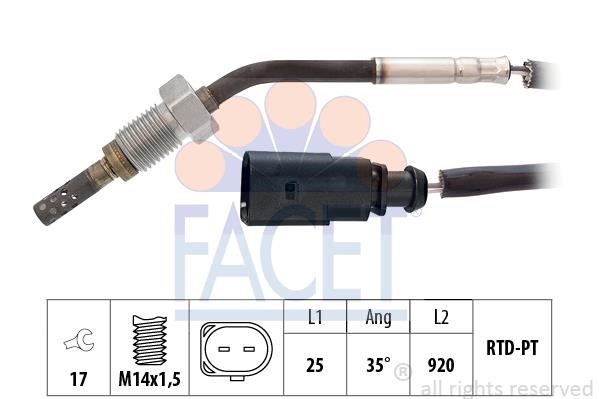 Facet 22.0103 Exhaust gas temperature sensor 220103: Buy near me in Poland at 2407.PL - Good price!