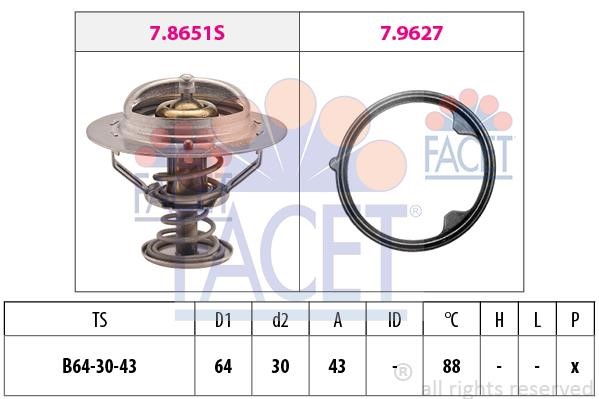 Facet 7.7979 Thermostat, coolant 77979: Buy near me at 2407.PL in Poland at an Affordable price!