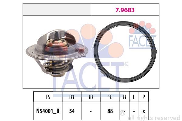 Facet 7.7995 Thermostat, coolant 77995: Buy near me in Poland at 2407.PL - Good price!