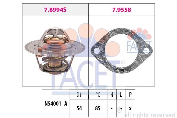 Facet 7.8994 Thermostat, coolant 78994: Buy near me in Poland at 2407.PL - Good price!