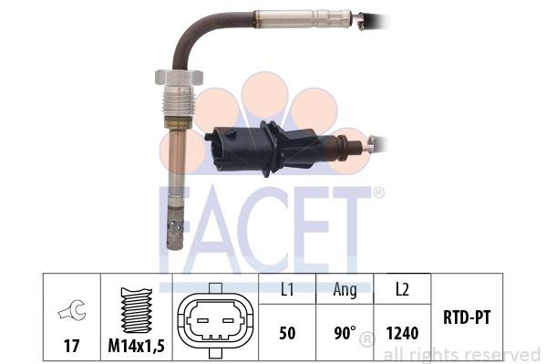 Facet 22.0210 Exhaust gas temperature sensor 220210: Buy near me at 2407.PL in Poland at an Affordable price!