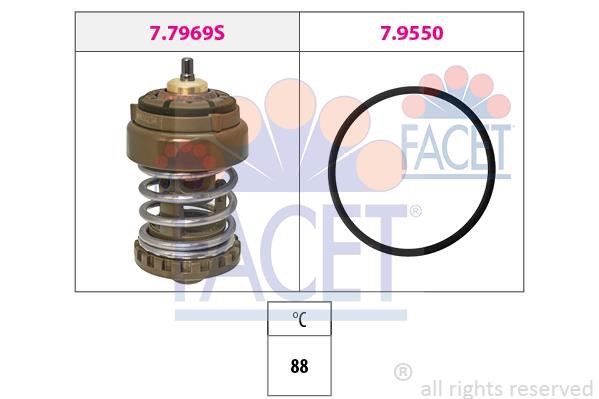 Facet 7.7969 Thermostat, coolant 77969: Buy near me in Poland at 2407.PL - Good price!