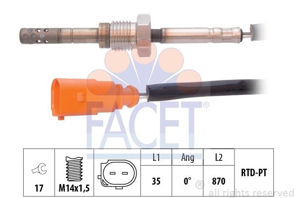 Facet 22.0005 Exhaust gas temperature sensor 220005: Buy near me in Poland at 2407.PL - Good price!