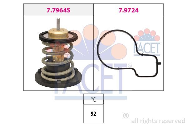 Facet 7.7964 Thermostat, coolant 77964: Buy near me in Poland at 2407.PL - Good price!