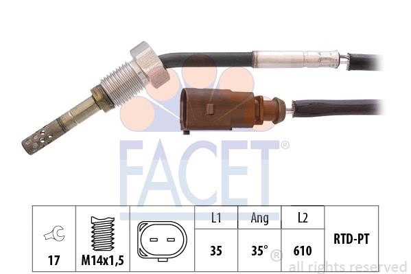 Facet 22.0199 Czujnik temperatury spalin 220199: Dobra cena w Polsce na 2407.PL - Kup Teraz!