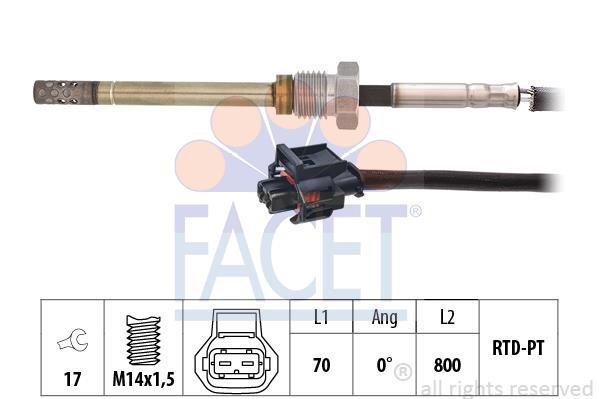 Facet 22.0250 Exhaust gas temperature sensor 220250: Buy near me in Poland at 2407.PL - Good price!
