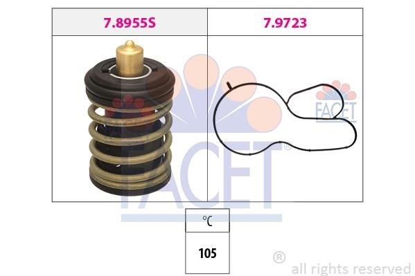 Facet 7.8955 Thermostat, coolant 78955: Buy near me at 2407.PL in Poland at an Affordable price!