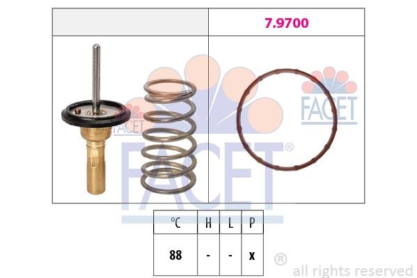 Facet 7.7980 Thermostat, coolant 77980: Buy near me in Poland at 2407.PL - Good price!