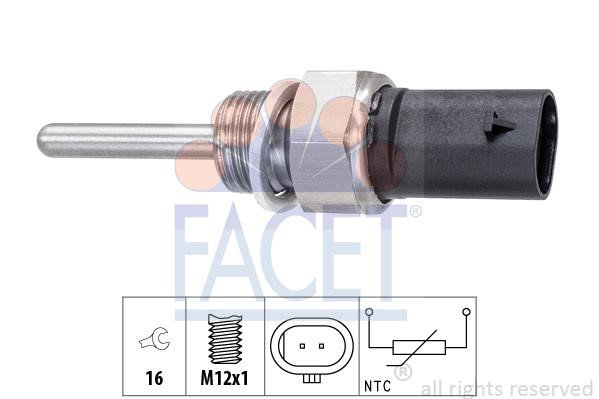 Facet 22.0258 Exhaust gas temperature sensor 220258: Buy near me in Poland at 2407.PL - Good price!