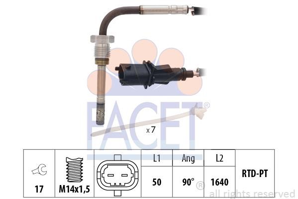 Facet 22.0225 Exhaust gas temperature sensor 220225: Buy near me in Poland at 2407.PL - Good price!