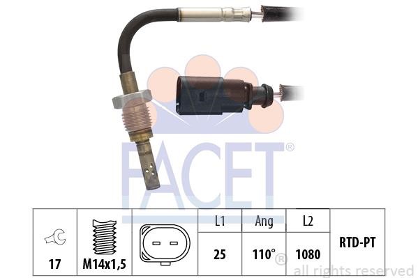 Facet 22.0253 Exhaust gas temperature sensor 220253: Buy near me in Poland at 2407.PL - Good price!