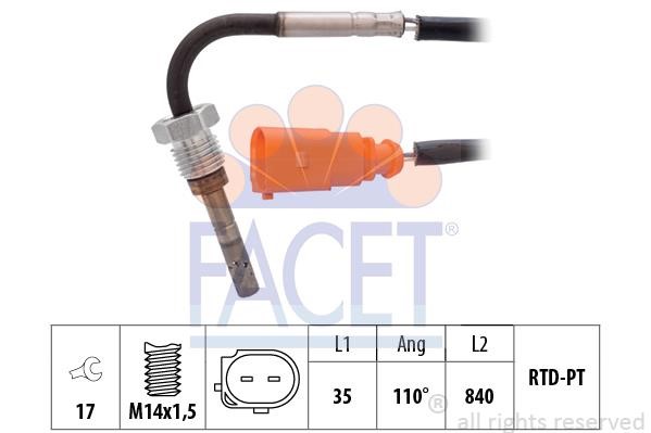 Facet 22.0247 Exhaust gas temperature sensor 220247: Buy near me at 2407.PL in Poland at an Affordable price!
