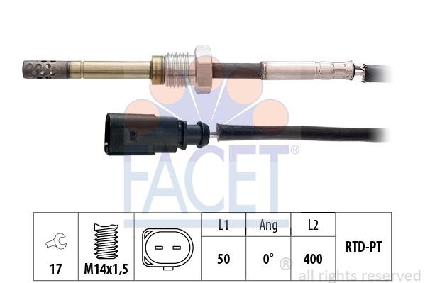 Facet 22.0066 Датчик температуры отработанных газов 220066: Отличная цена - Купить в Польше на 2407.PL!