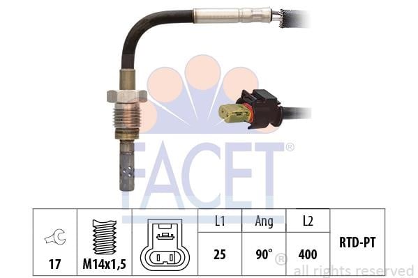 Facet 22.0133 Exhaust gas temperature sensor 220133: Buy near me at 2407.PL in Poland at an Affordable price!
