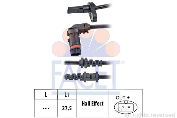 Facet 21.0072 Sensor, wheel speed 210072: Buy near me in Poland at 2407.PL - Good price!