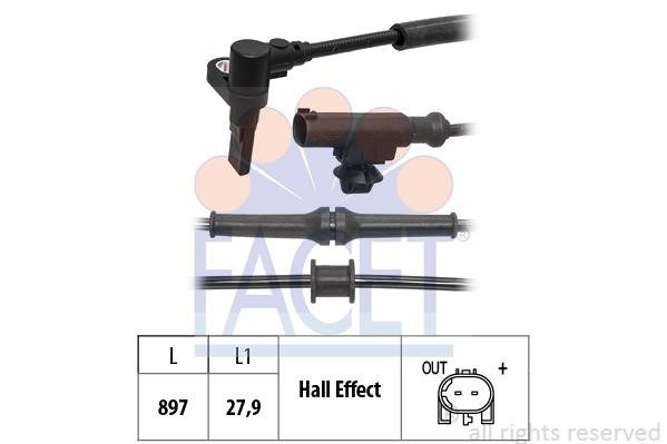 Facet 21.0131 Sensor, wheel speed 210131: Buy near me in Poland at 2407.PL - Good price!