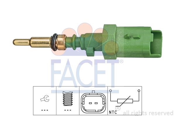 Facet 7.3385 Sensor, coolant temperature 73385: Buy near me at 2407.PL in Poland at an Affordable price!