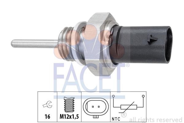 Facet 22.0260 Exhaust gas temperature sensor 220260: Buy near me at 2407.PL in Poland at an Affordable price!