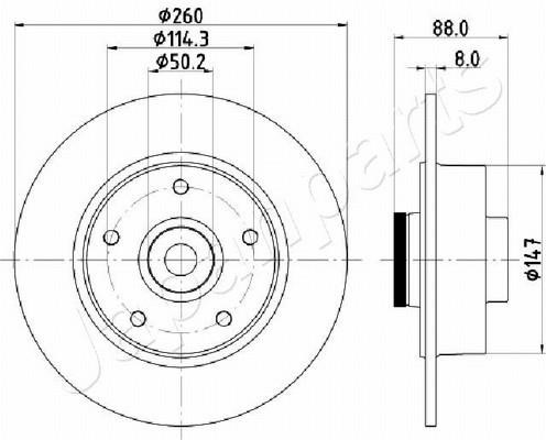 Japanparts DP-0713 Тормозной диск задний невентилируемый DP0713: Отличная цена - Купить в Польше на 2407.PL!