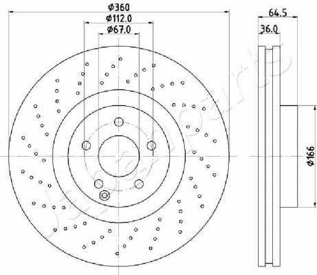 Japanparts DI-0527 Диск гальмівний передній вентильований DI0527: Приваблива ціна - Купити у Польщі на 2407.PL!