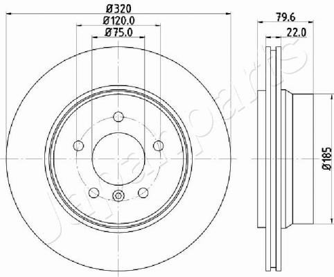 Japanparts DP-0126 Тормозной диск задний вентилируемый DP0126: Отличная цена - Купить в Польше на 2407.PL!