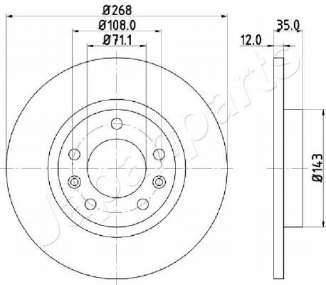 Japanparts DP-0408 Tarcza hamulcowa tylna, niewentylowana DP0408: Dobra cena w Polsce na 2407.PL - Kup Teraz!