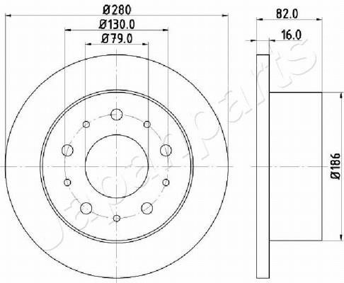 Japanparts DP-0611 Tarcza hamulcowa tylna, niewentylowana DP0611: Dobra cena w Polsce na 2407.PL - Kup Teraz!