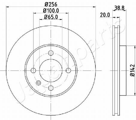 Japanparts DI-0935 Front brake disc ventilated DI0935: Buy near me in Poland at 2407.PL - Good price!